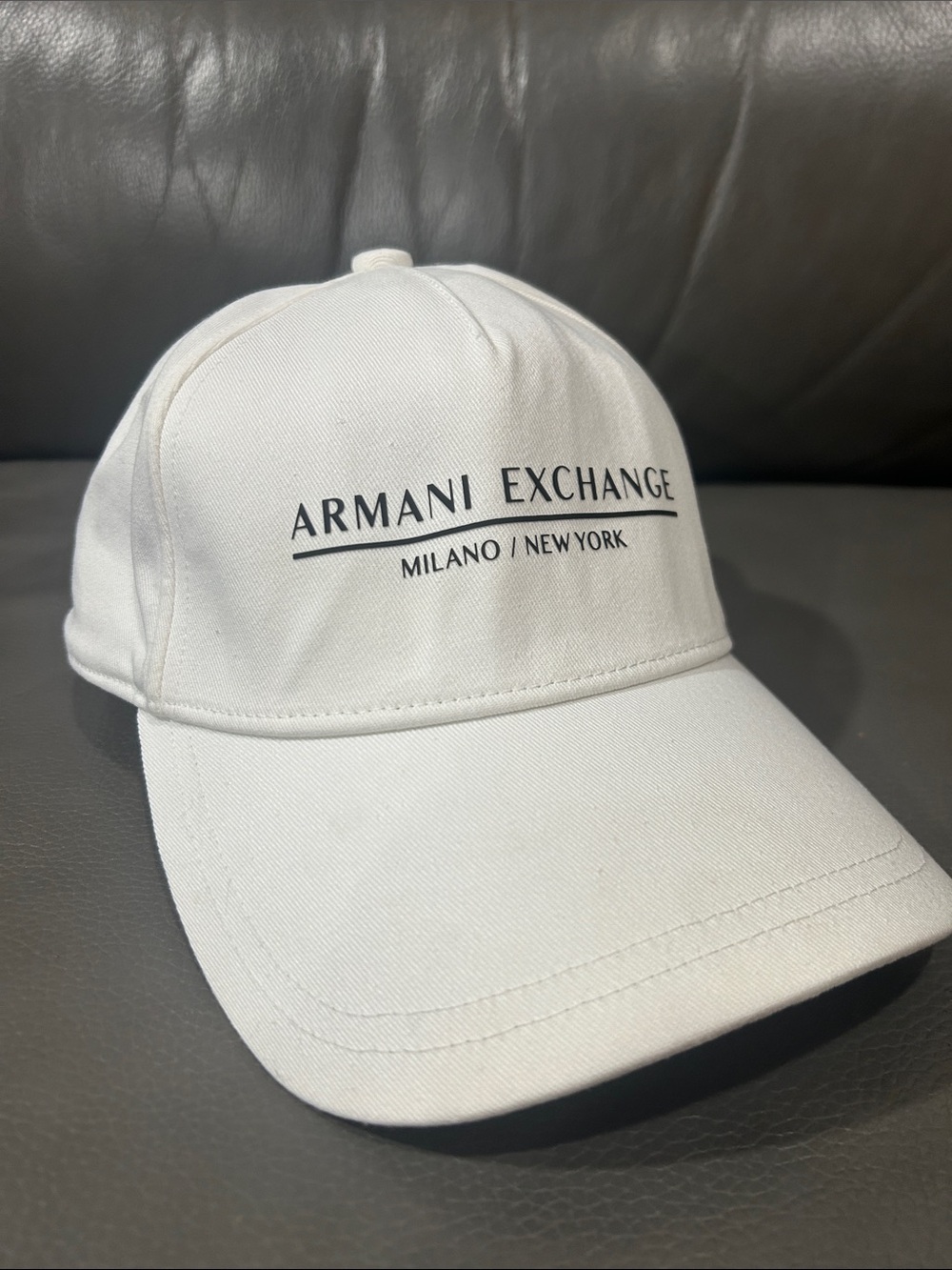 Armani Exchange White Logo Baseball Cap GUC